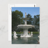 Savannah Georgia Forsyth Fountain Postkarte (Vorne/Hinten)