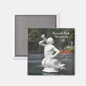 Savannah Georgia Forsyth Park Fountain Magnet (Vorderseite/Rückseite)