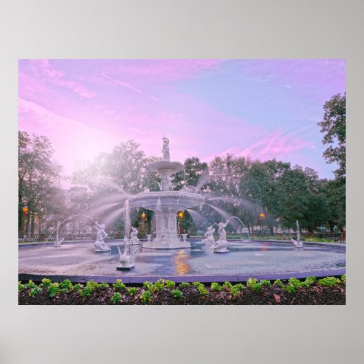 Savannah Georgia Forsyth Park Fountain Poster (Vorne)