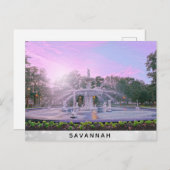 Savannah Georgia Forsyth Park Fountain Postkarte (Vorne/Hinten)