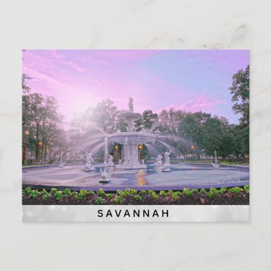 Savannah Georgia Forsyth Park Fountain Postkarte (Vorderseite)