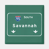 Savannah Georgia ga Interstate Highway Freeway : Magnet (Vorne)