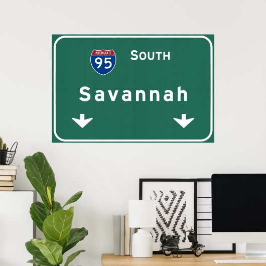 Savannah Georgia ga Interstate Highway Freeway : Poster (Heimbüro)