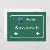Savannah Georgia ga Interstate Highway Freeway : Postkarte (Vorne/Hinten)