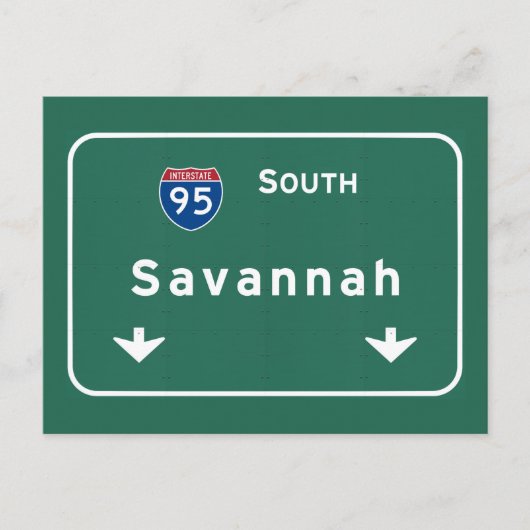 Savannah Georgia ga Interstate Highway Freeway : Postkarte (Vorderseite)
