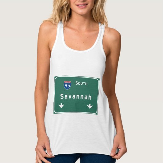 Savannah Georgia ga Interstate Highway Freeway : Tank Top (Vorderseite)