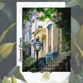Savannah Georgia Historic Downtown Zuhause Postkarte