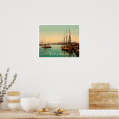 Savannah Georgia Historic River Scene Poster (Küche)