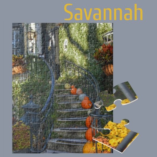 Savannah Georgia Historic Zuhause Herbst Puzzle