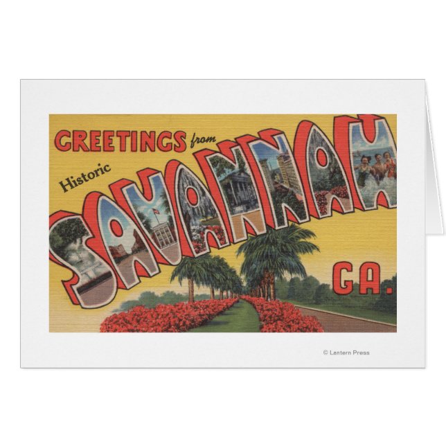 Savannah, Georgia (Historisch) - Großer Brief (Vorderseite (Horizontal))