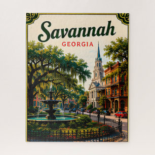 🌿 Savannah Georgia Historische Urlaubserinnerung  Puzzle