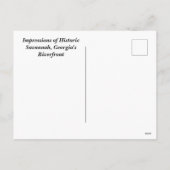 Savannah, Georgia Holiday Postcard Feiertagspostkarte (Rückseite)