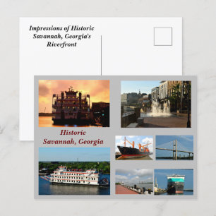 Savannah, Georgia Holiday Postcard Feiertagspostkarte