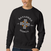 SAVANNAH GEORGIA Irish Cross Badge Sweatshirt (Vorderseite)