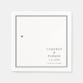 Savannah Georgia Karte Elegant Schwarz-weiß Weddin Serviette (Vorderseite)