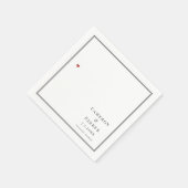 Savannah Georgia Karte Elegant Schwarz-weiß Weddin Serviette (Ecke)