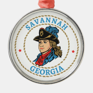 Savannah Georgia Kolonialstil Ornament Aus Metall