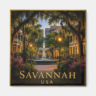 Savannah Georgia Küsten-Südstaatencharme 🗺️ Magnet