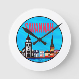 Savannah Georgia mindset Runde Wanduhr