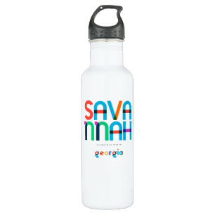 Savannah Georgia Mitte Jahrhundert, Pop Art, Edelstahlflasche