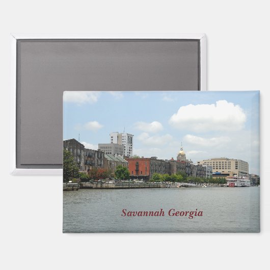 Savannah Georgia Postcard Magnet (Vorderseite/Rückseite)