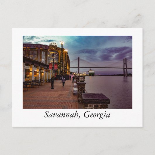 Savannah Georgia Postkarte (Vorderseite)