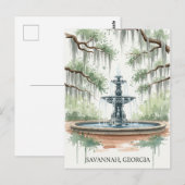 Savannah Georgia Postkarte (Vorne/Hinten)