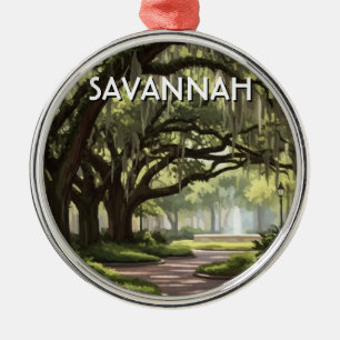 Savannah Georgia Reise Ornament Aus Metall