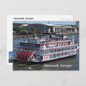 Savannah, Georgia Riverboat Postkarte (Vorne/Hinten)