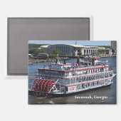 Savannah, Georgia Riverboat Postkarte Magnet (Vorderseite/Rückseite)