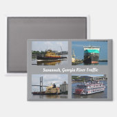 Savannah, Georgia Schifffahrtsstraßenmagnet Magnet (Vorderseite/Rückseite)