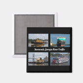 Savannah, Georgia Schifffahrtsweg Magnet (Vorderseite/Rückseite)