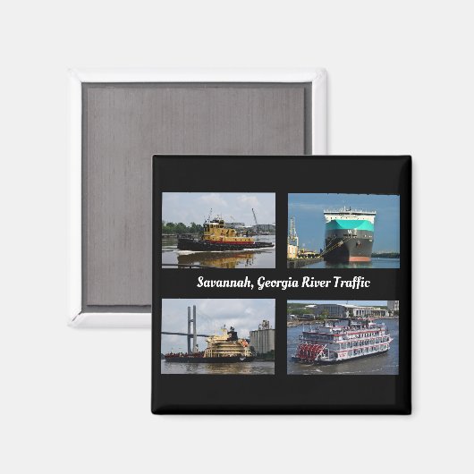 Savannah, Georgia Schifffahrtsweg Magnet (Vorderseite/Rückseite)
