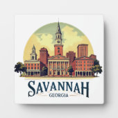 Savannah Georgia Skyline Fotoplatte (Vorderseite)