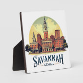 Savannah Georgia Skyline Fotoplatte (Vorderseite)