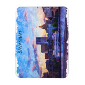 Savannah Georgia Skyline Riverfront Magnet (Vertikal)