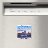 Savannah Georgia Skyline Riverfront Magnet (In Situ (Geschirrspüler))