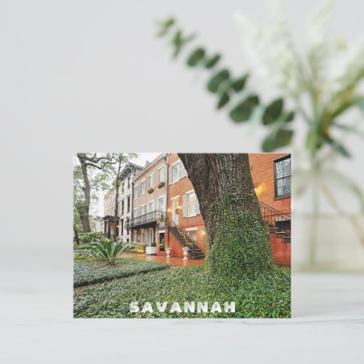 Savannah Georgia Southern Architecture Travel Postkarte (Stehend Vorderseite)