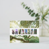 Savannah Georgia Southern Live Oak Tree Postkarte (Stehend Vorderseite)