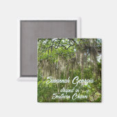 Savannah Georgia Spanische Moos dran Live Oaks Magnet (Vorderseite/Rückseite)