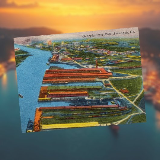 Savannah Georgia Staat Port Historic Postkarte