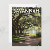 Savannah Georgia Travel Postkarte (Vorne/Hinten)