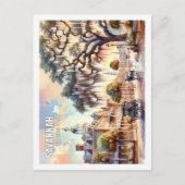 Savannah Georgia USA Fantastischer Place Wasserfar Postkarte (Vorderseite)