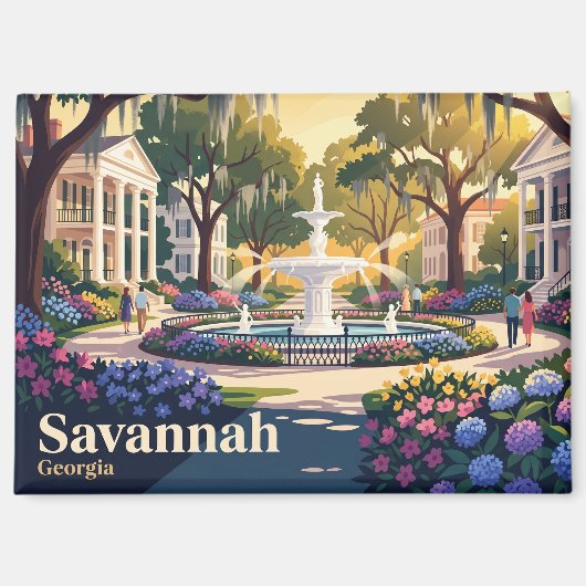 Savannah, Georgia, USA Magnet (Vorderseite)