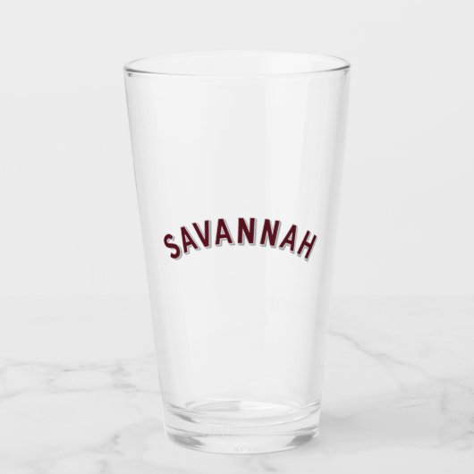 Savannah, Georgia Vintag Arch Glas (Vorderseite)