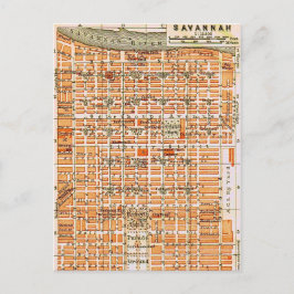 Savannah Georgia Vintage-Karte Postkarte