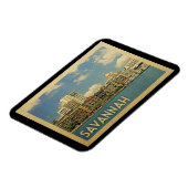 Savannah Georgia Vintage Travel Magnet (Linke Seite)