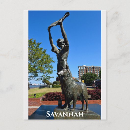 Savannah Georgia Waving Girl Statue Travel Foto Postkarte (Vorderseite)