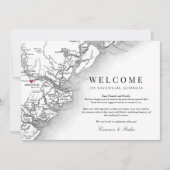 Savannah Georgia Wedding Welcome Itinerary Dankeskarte (Vorderseite)