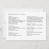 Savannah Georgia Wedding Welcome Itinerary Dankeskarte (Rückseite)